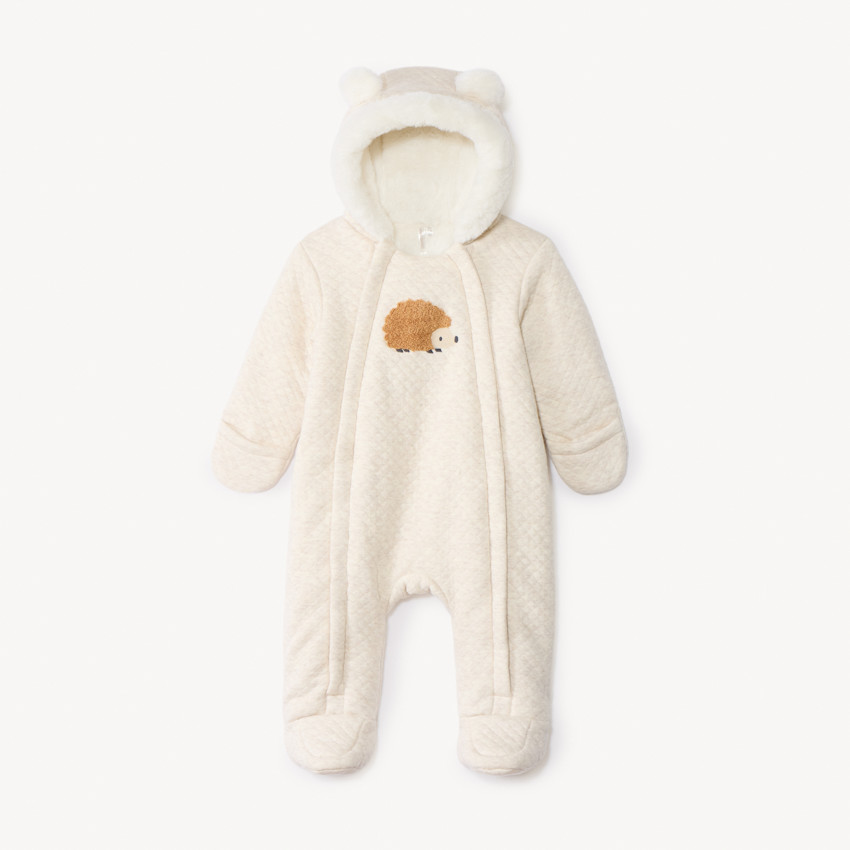 Pelele piloto con bordado de erizo para bebé niño con acabados según la edad 