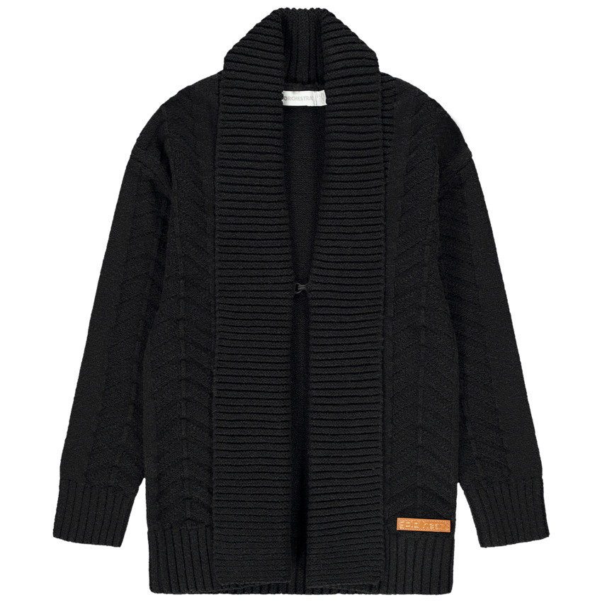 Rebeca larga de punto para niña 