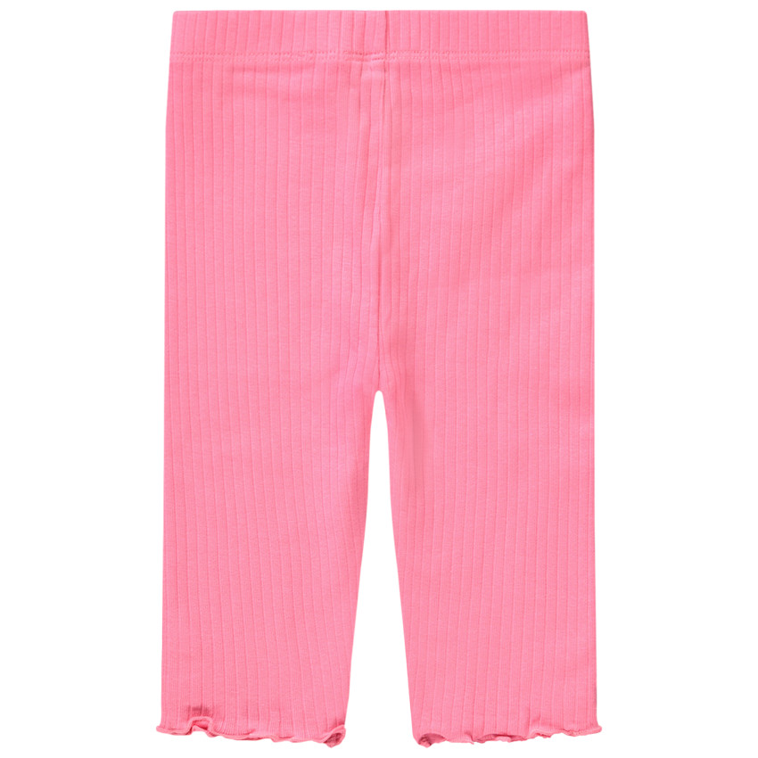 Corsario acanalado con botones brillantes para bebé niña 