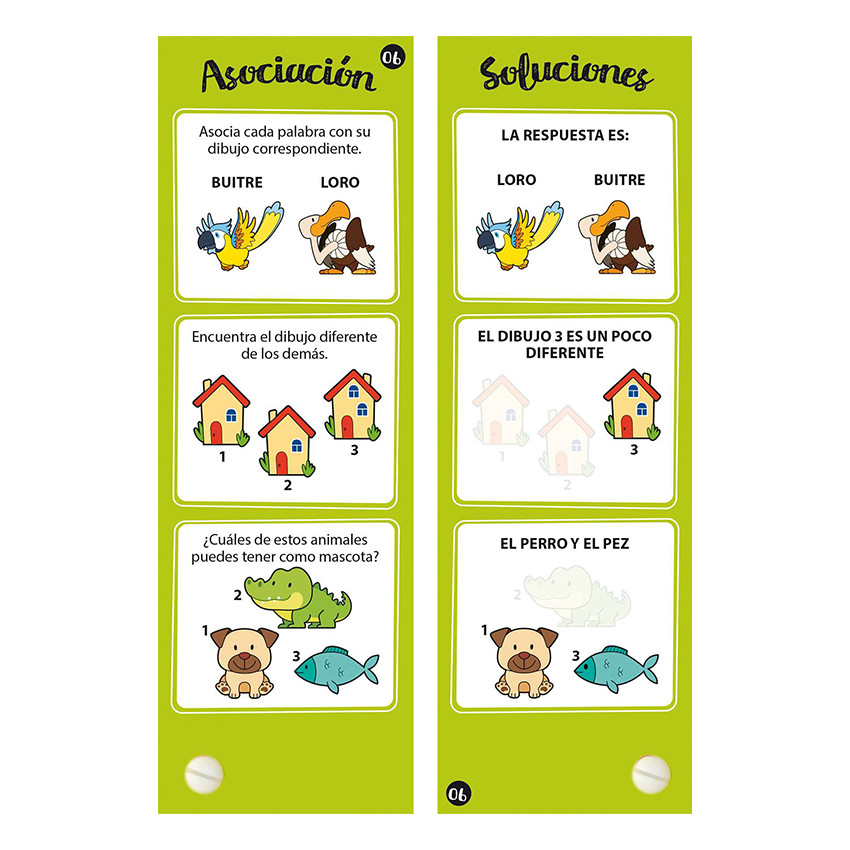 Libro de preguntas y respuestas colección Diverti mente (título aleatorio) +3/4 años 