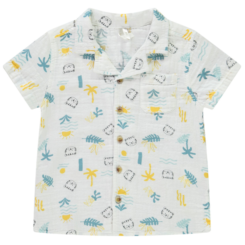 Camisa manga corta estampado tigres para bebé niño 