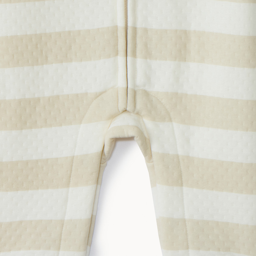 Combinaison larga a rayas con bordado de elefante para bebé 