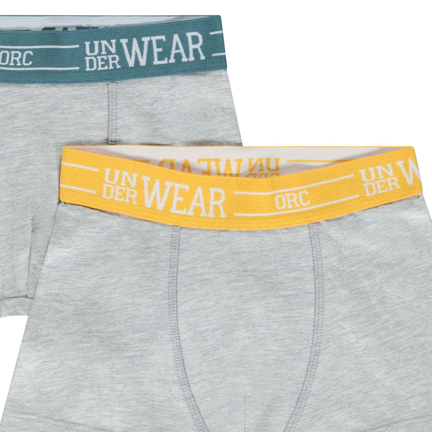 Pack de 5 bóxers lisos con cinturas de colores para niño 