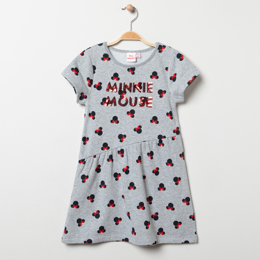 Robe manches courtes pour fille motifs Minnie Disney 