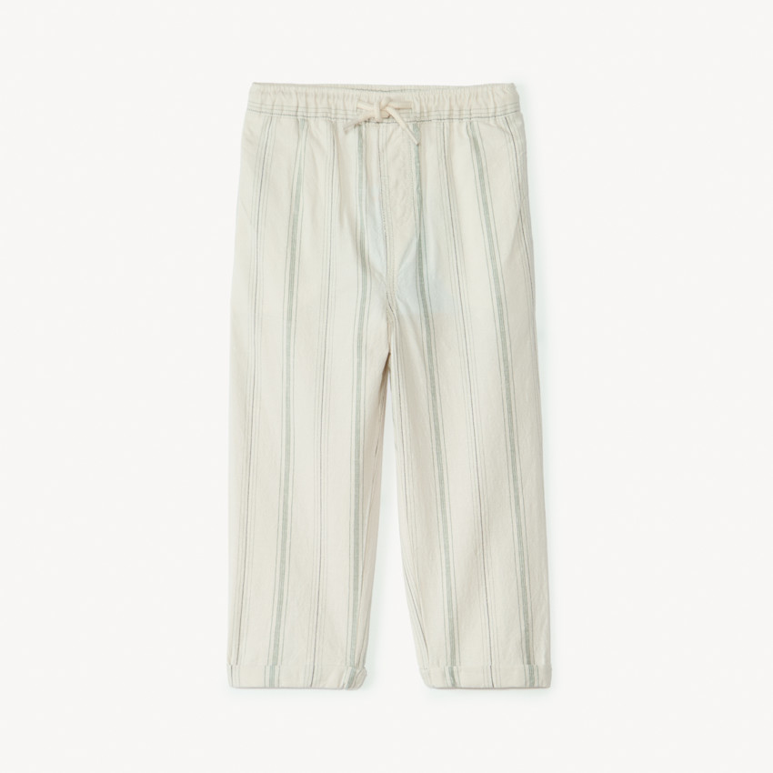 Pantalón recto de tela con rayas verticales para bebé niño 