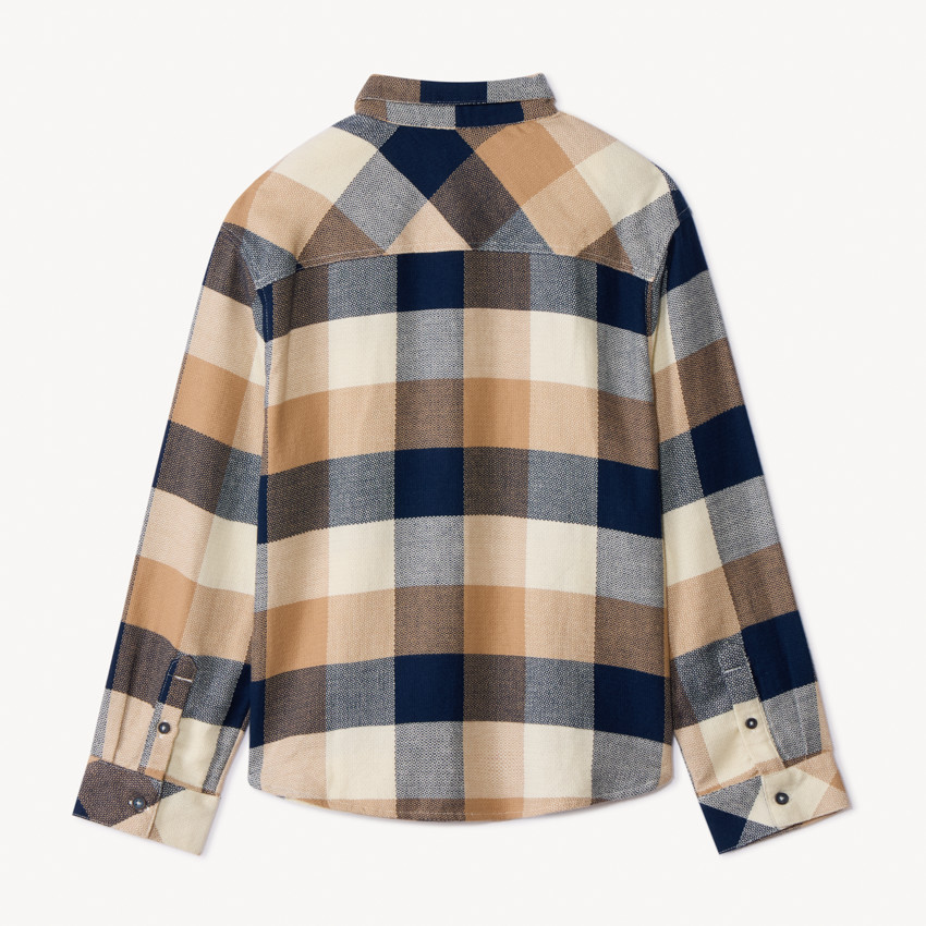Camisa de manga larga a cuadros para niño 