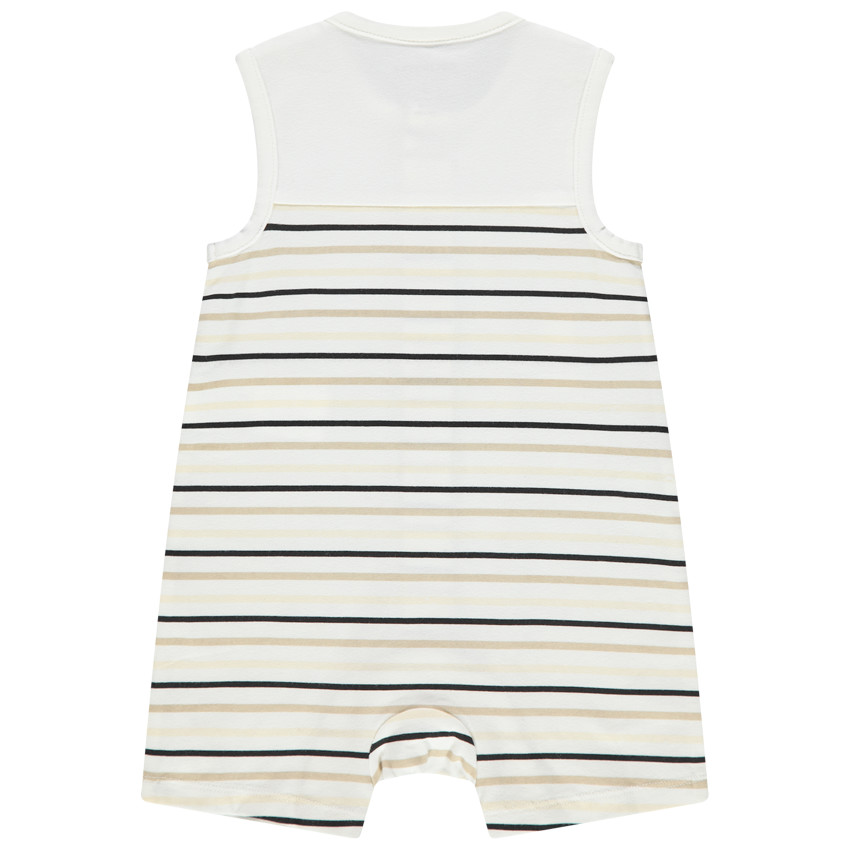 Mono corto de algodón ecológico con animales estampados all over 