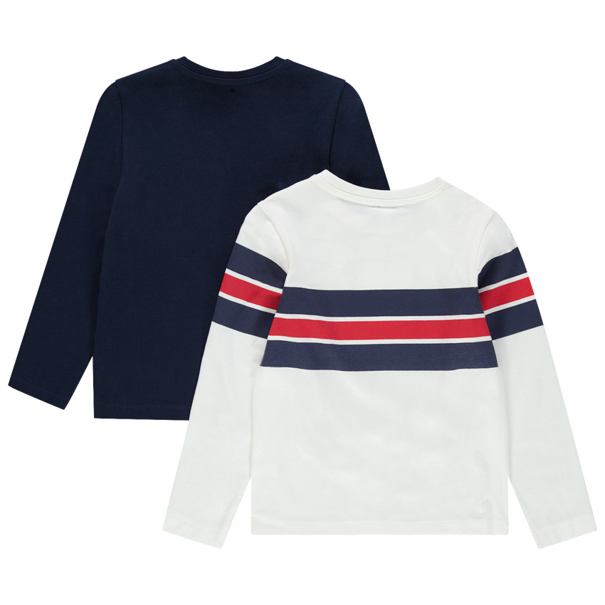 Lot de 2 t-shirts manches longues en coton bio  