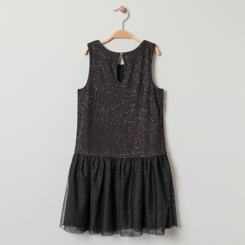 Robe de cérémonie sans manches pailletée  