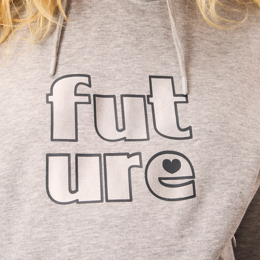 Sudadera premamá y de lactancia con cremallera y estampado Future 