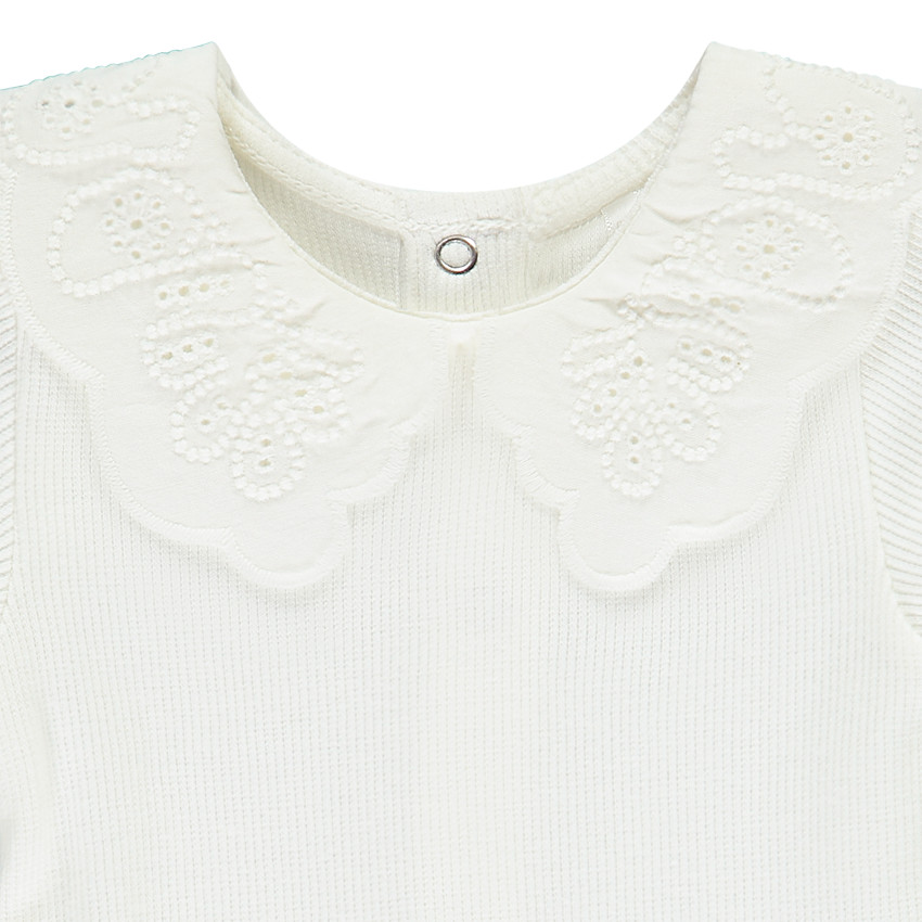 Conjunto de 2 piezas con vestido bordado para bebé niña 