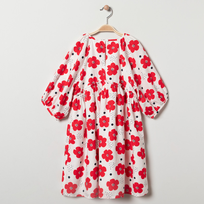 Vestido manga 3/4 print flores  Additional Vestido manga 3/4 print flores