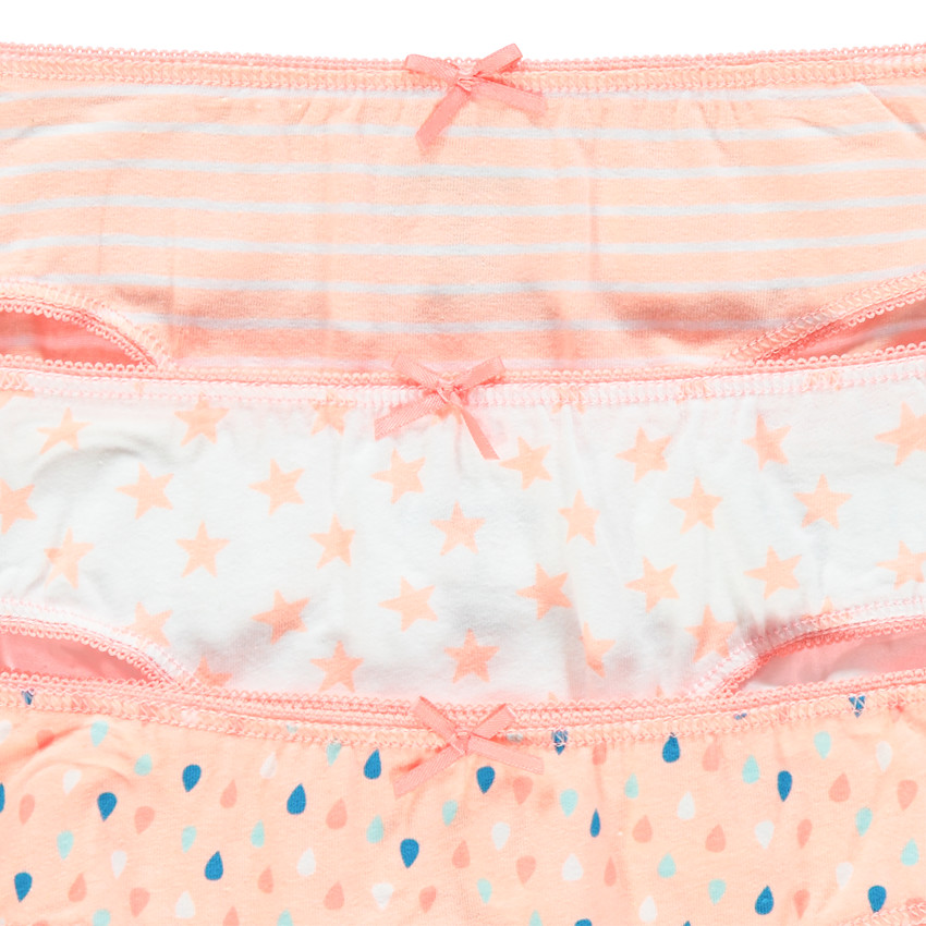 Pack de 3 braguitas de algodón estampadas y rayadas  Additional Pack de 3 braguitas de algodón estampadas y rayadas