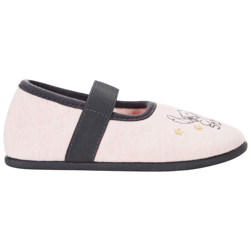 Patucos rosas con elástico y Stitch de Disney para niña 