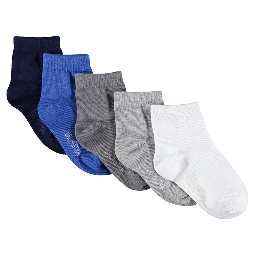 Pack de 5 pares de calcetines lisos para niña 