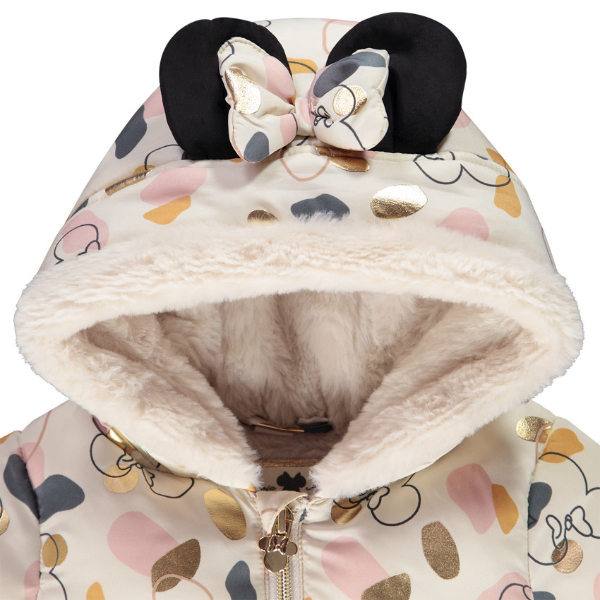 Chaqueta en microfibra acolchada con capucha de Minnie Mouse de Disney para bebé niña 
