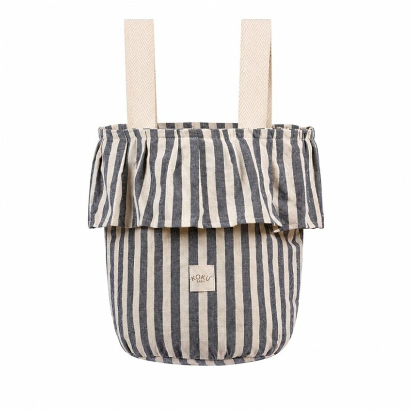 Bolso carrito Basket Stripe - Gris 