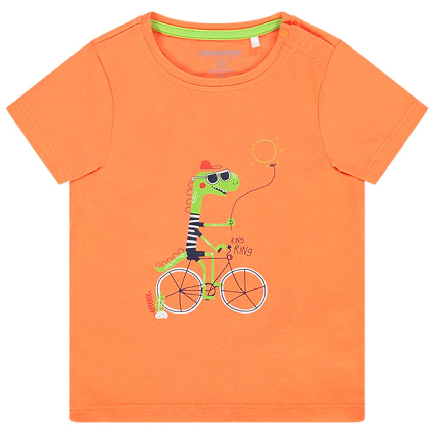 Camiseta de manga corta con estampado de animales para bebé niño 