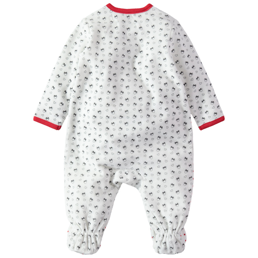 Pijama de terciopelo estampado all over con parche de Minnie 