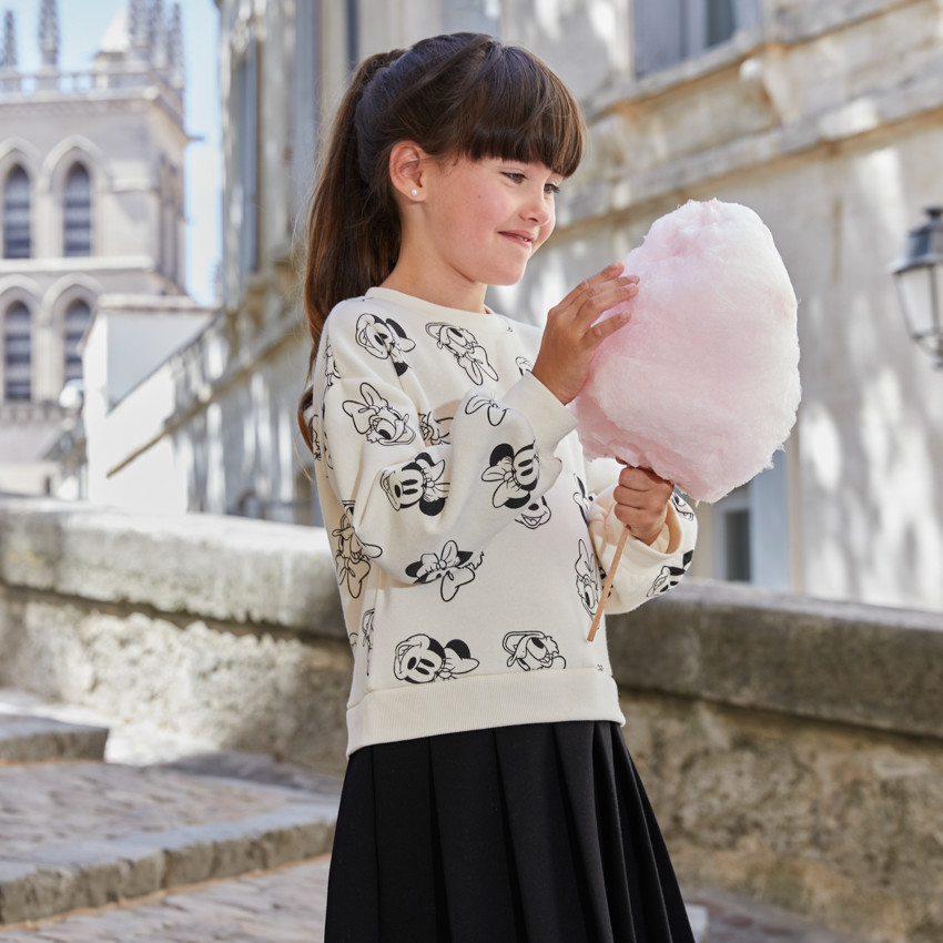 Vestido de efecto 2 en 1 para niña con estampado de Minnie de Disney 