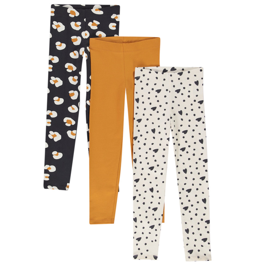 Lot de 3 caleçons en jersey imprimé fantaisie pour fille Main Lot de 3 caleçons en jersey imprimé fantaisie pour fille