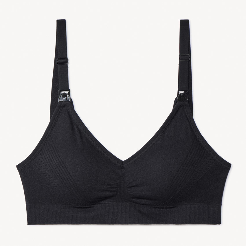 Brassière de lactancia sin costuras y ajustable unicolor 