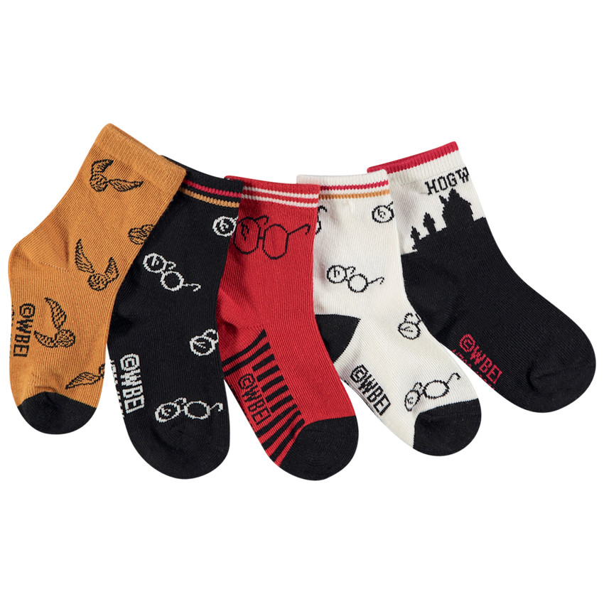 Pack de 5 pares de calcetines Harry Potter Warner para bebé niño 