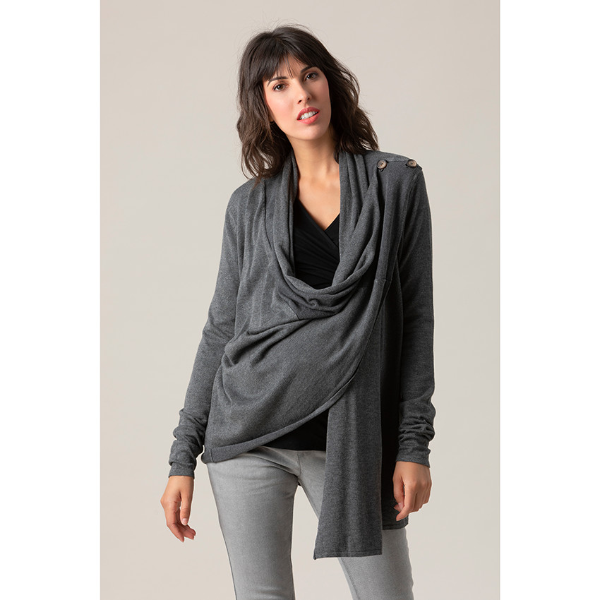 Chaqueta de premamá de punto con botones  