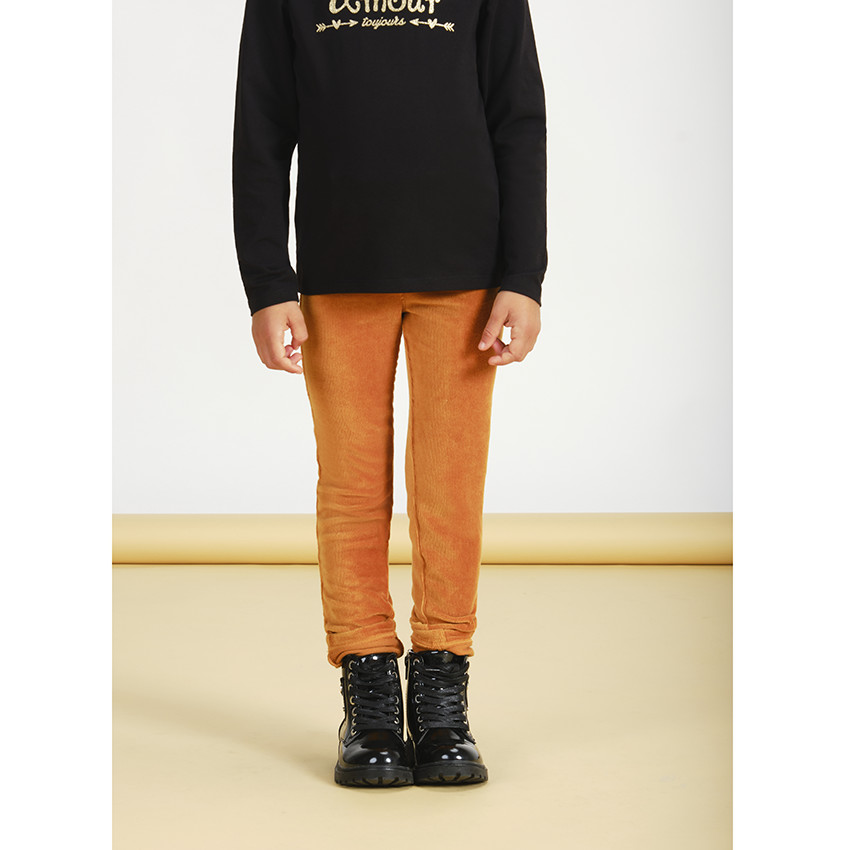Jeggings de terciopelo para niña 