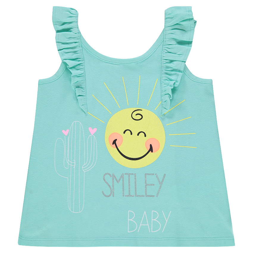 Camiseta de punto sin mangas con estampado ©Smiley  Additional Camiseta de punto sin mangas con estampado ©Smiley