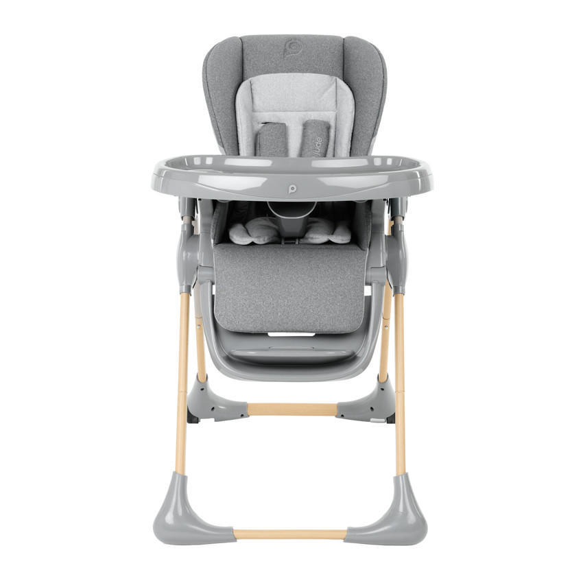 Silla alta ajustable 0+ Jude - Madera y Gris 