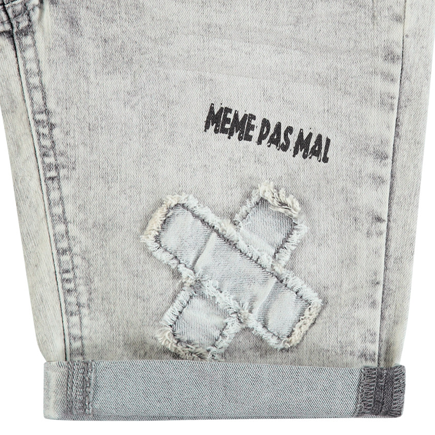 Bermudas vaqueras grises efecto lavado 