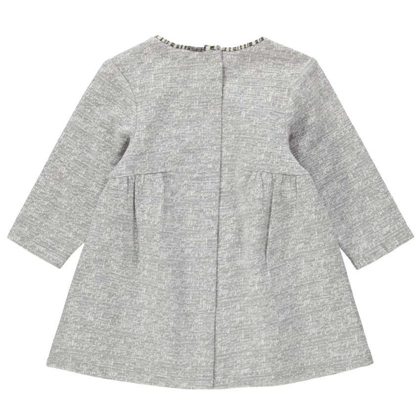 Vestido de manga larga de punto de fantasía con Smiley estampado 