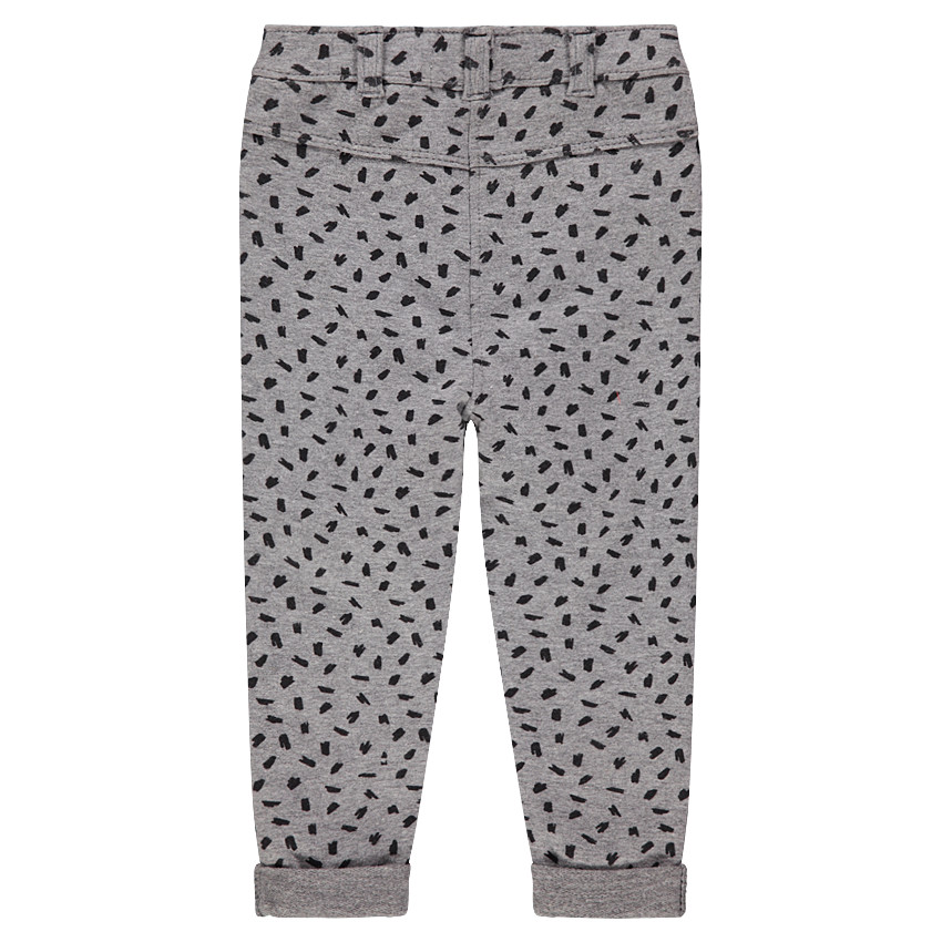 Jeggings con estampado all over con remaches y forma de corazón 