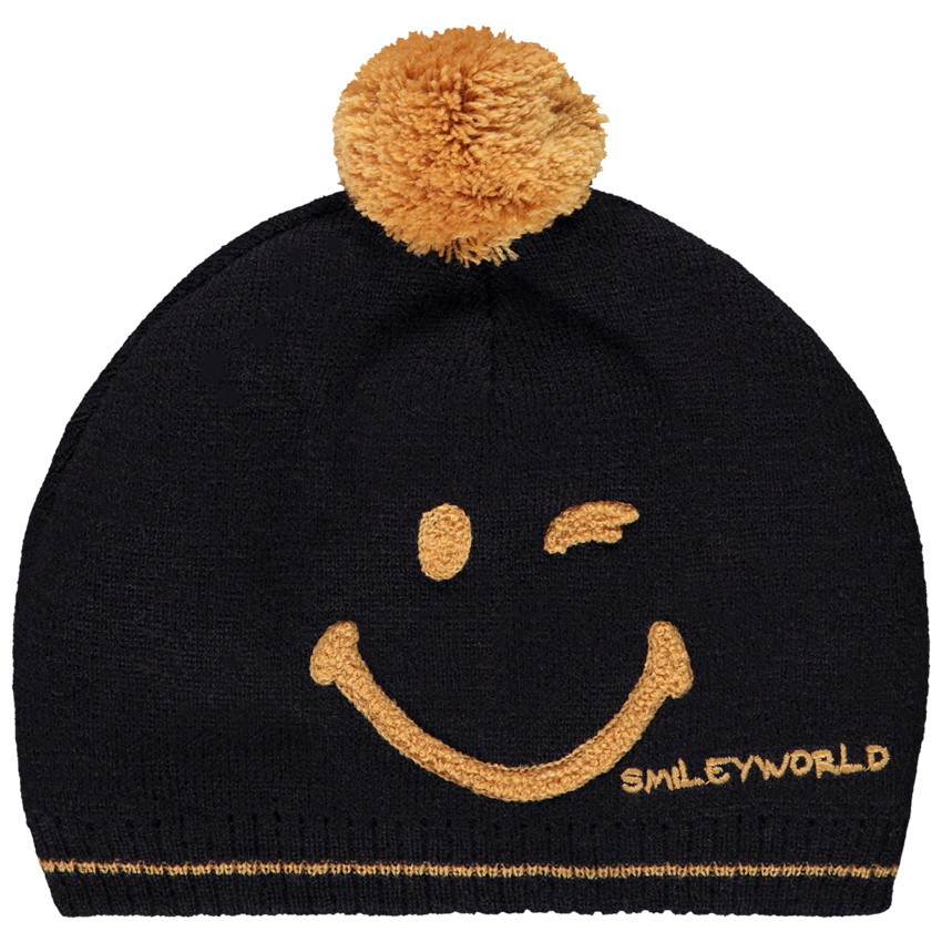 Gorro de punto forrado en sherpa Smiley niño 