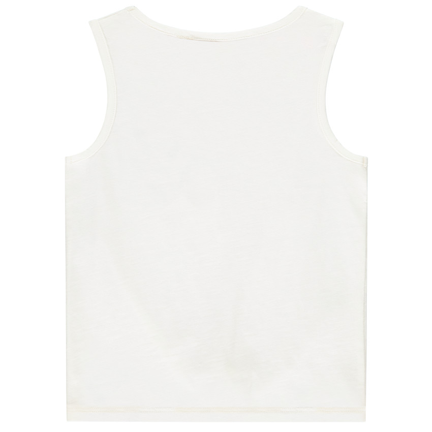 Camiseta sin mangas con efecto nudo y lentejuelas para niña 