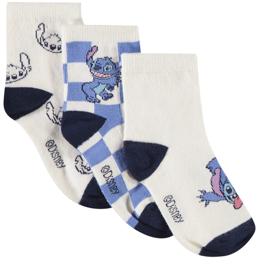 Lote de 3 pares de calcetines Stitch Disney para niño 