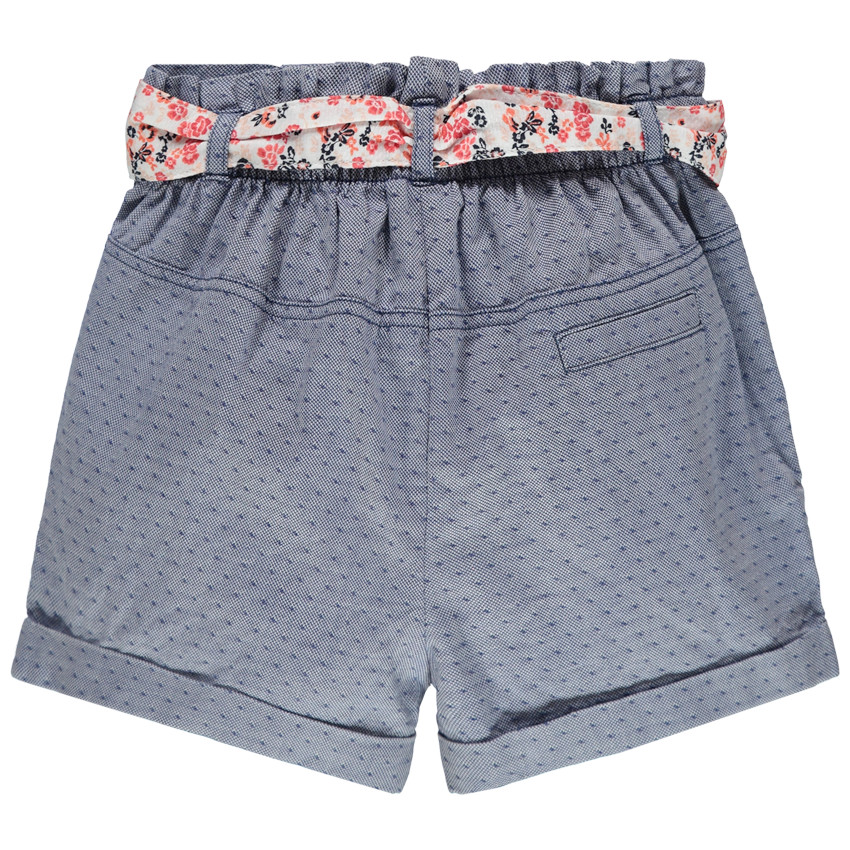 Short en jacquard à ceinture style foulard imprimé 