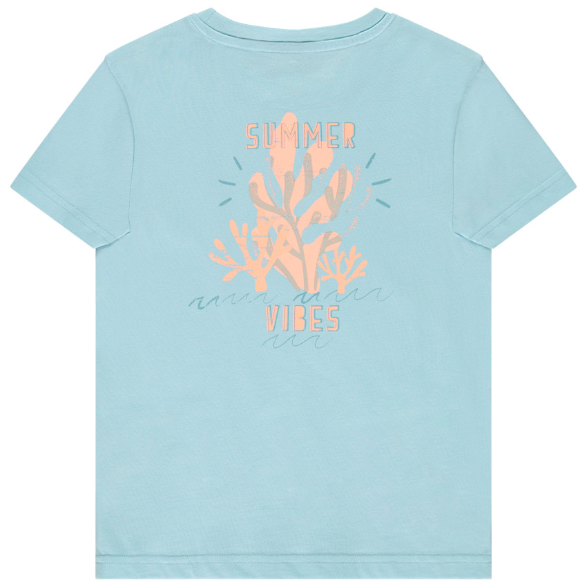 Camiseta de manga corta con estampado de algas para niño 