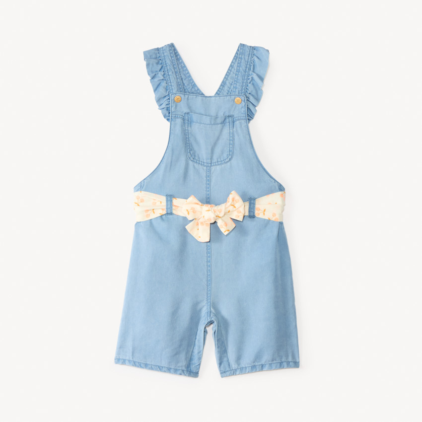 Pantalón corto con volantes + cinturón de fantasía para niña bebé 