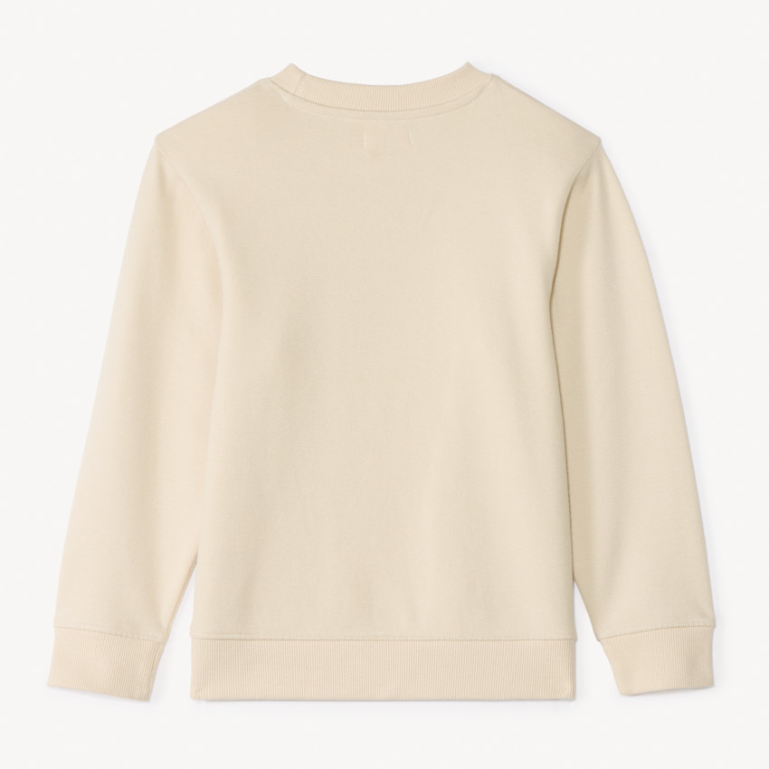 Sudadera de piqué con estampado decorativo para niño 