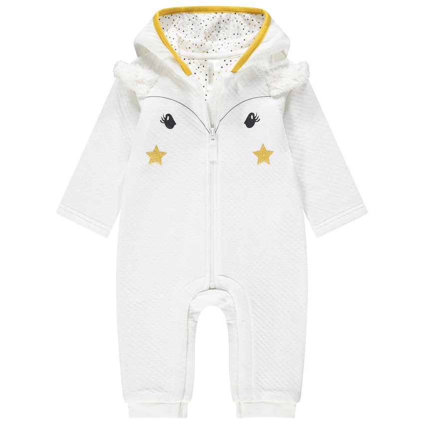 Mono largo con capucha de pelo falso  Additional Mono largo con capucha de pelo falso