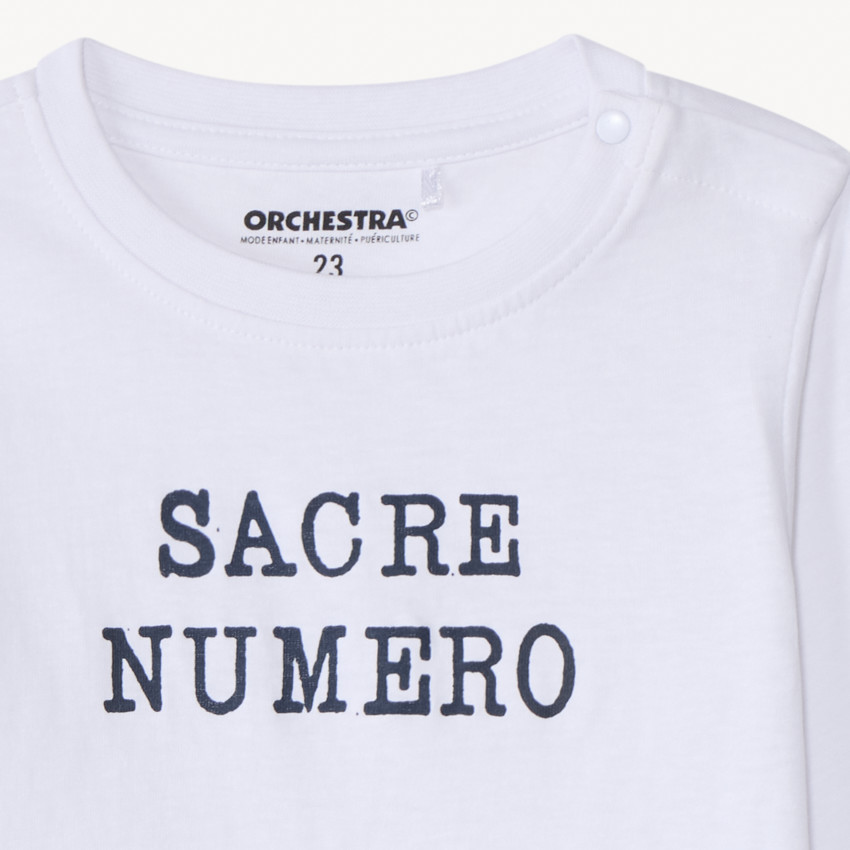 Camiseta de manga larga lisa con estampado para bebé niño 