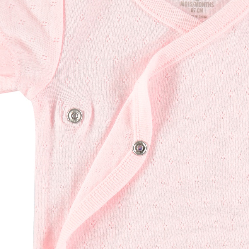 Pack de 2 bodies de manga corta en algodón con micro motivo jacquard 