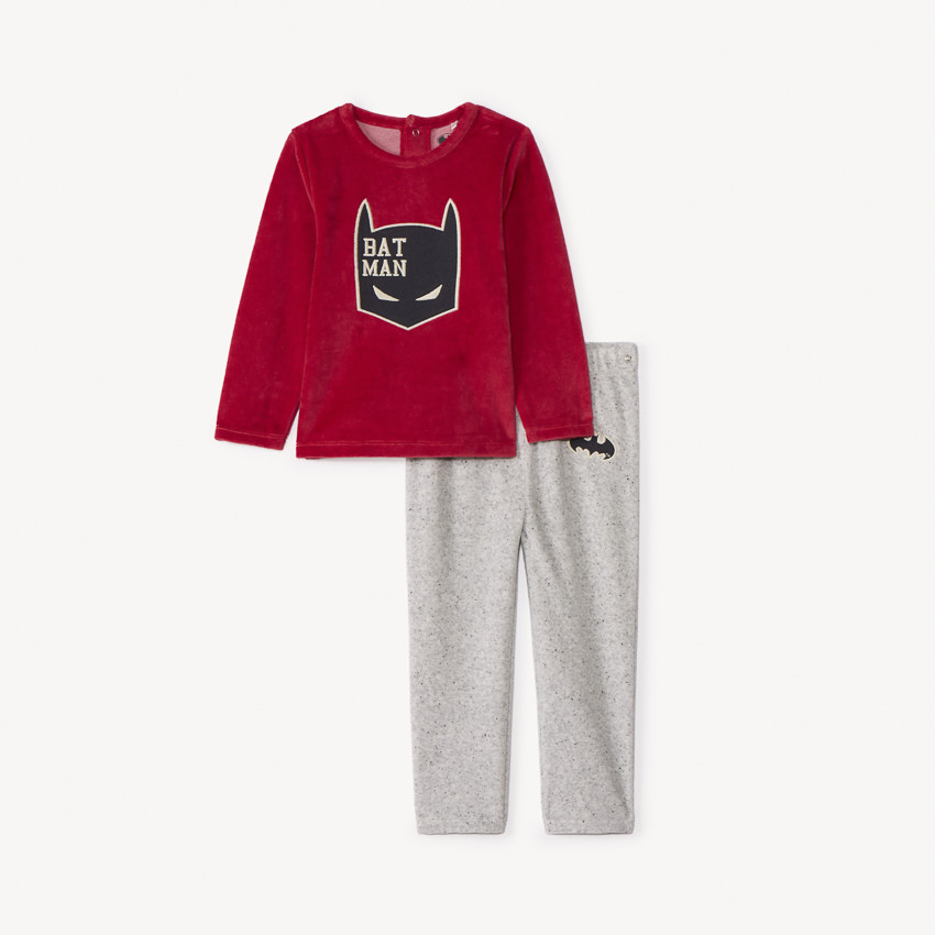 Conjunto de pijama de Batman Warner para bebé niño con acabados diferentes según la edad. 