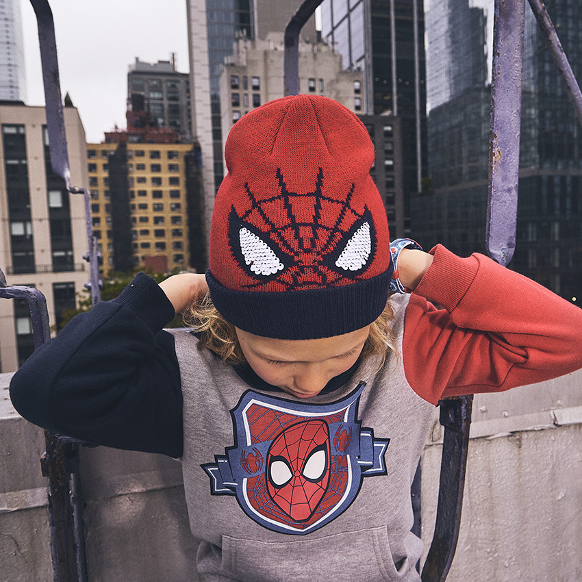 Gorro Spider-Man Marvel con lentejuelas mágicas para niño 
