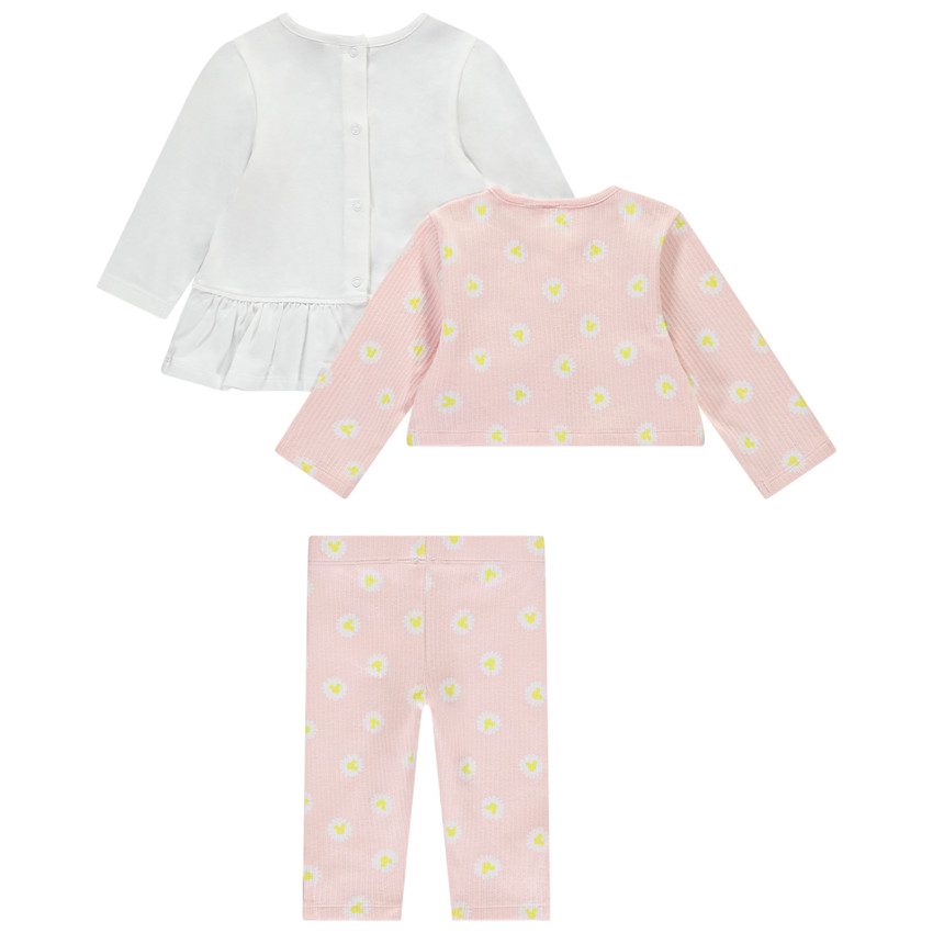 Conjunto 3 piezas con blusa Minnie Disney para bebé niña 