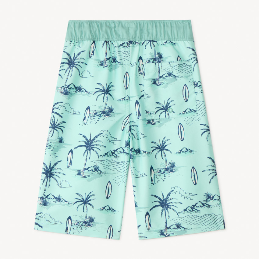 Short de baño largo con estampado fantasía para niño 