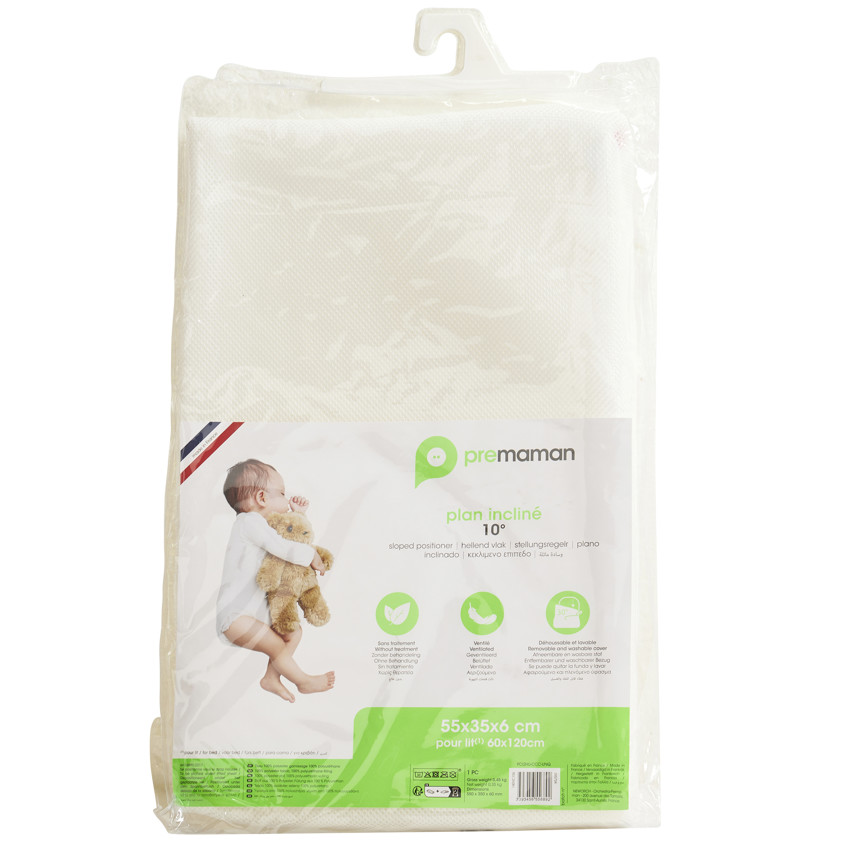Cuña antirreflujo ventilada 10° para cuna 60 x 40 cm 