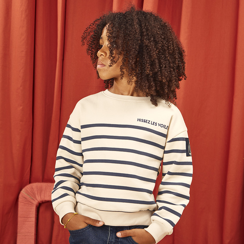 Sudadera oversize estilo marinero para niño 